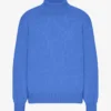 Cuello alto de lana merino - Azul del Pacífico