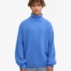 Cuello alto de lana merino - Azul del Pacífico