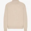 Cuello alto de lana merino - Blanco marfil