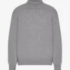 Cuello alto de lana merino - Gris jaspeado