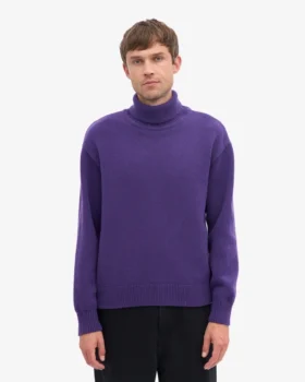 Cuello alto de lana merino – Ultravioleta