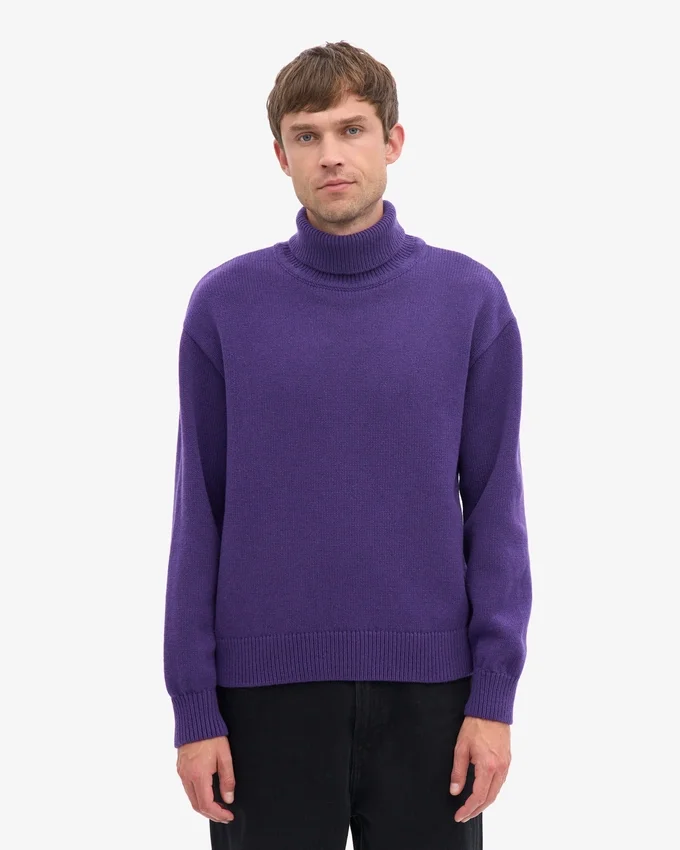Cuello alto de lana merino - Ultravioleta