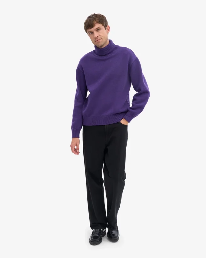 Cuello alto de lana merino - Ultravioleta