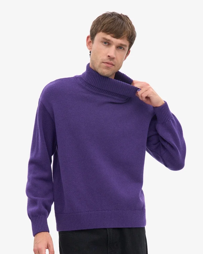 Cuello alto de lana merino - Ultravioleta