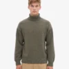 Cuello alto de lana merino - Verde oliva