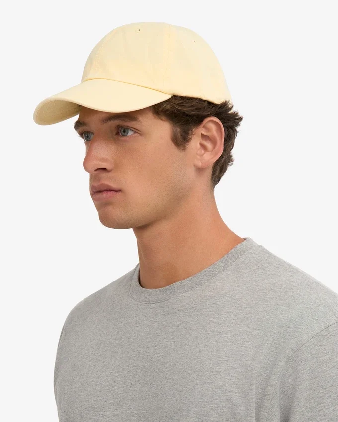 Gorra de algodón orgánico - Amarillo suave