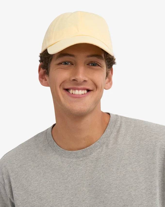 Gorra de algodón orgánico - Amarillo suave