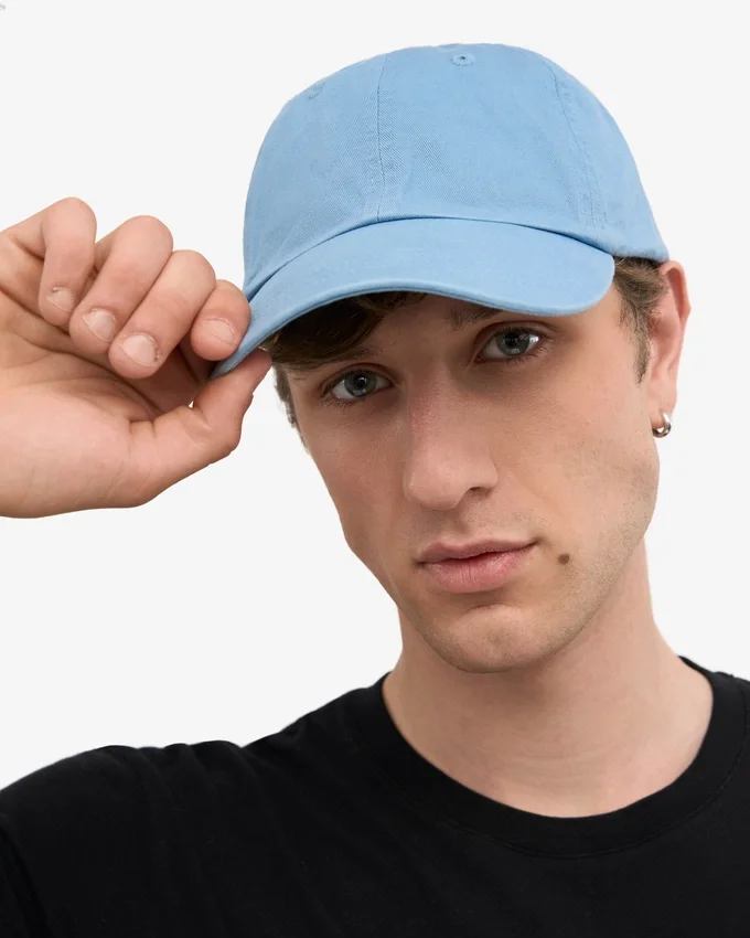 Gorra de algodón orgánico - Azul mar