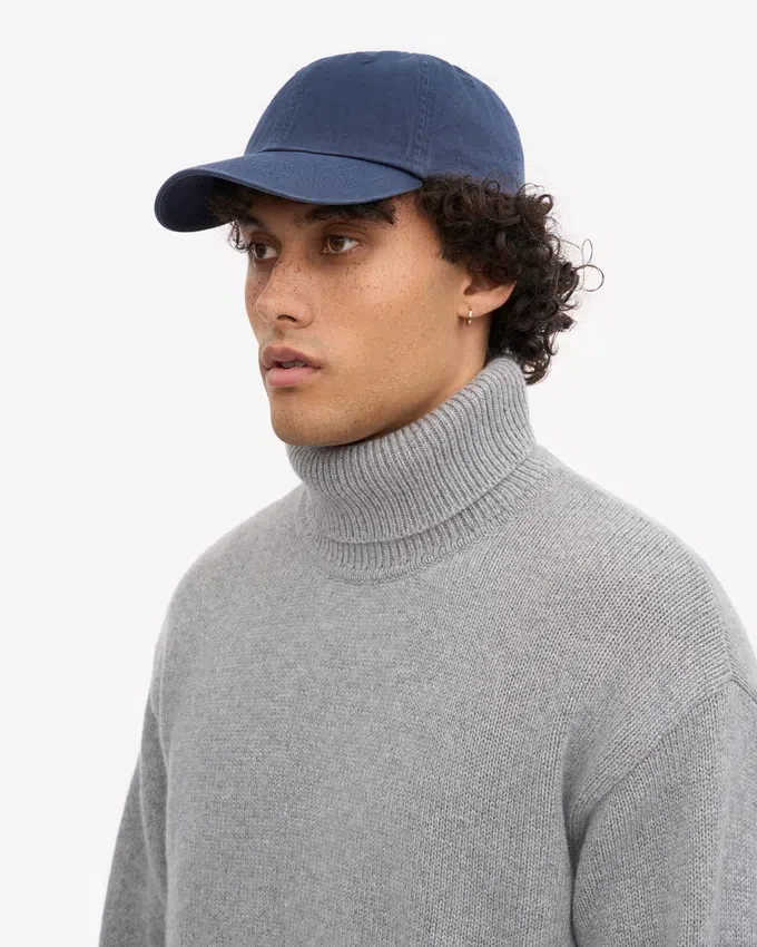 Gorra de algodón orgánico - Azul petróleo
