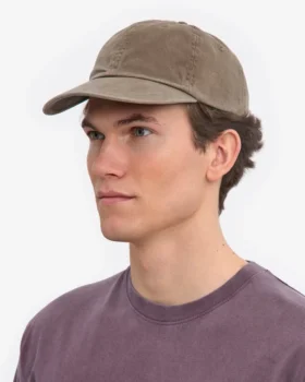 Gorra de algodón orgánico – Caqui descolorido