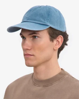 Gorra de algodón orgánico – Índigo descolorido