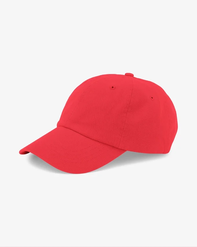 Gorra de algodón orgánico - Rojo mandarina