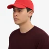 Gorra de algodón orgánico - Rojo mandarina