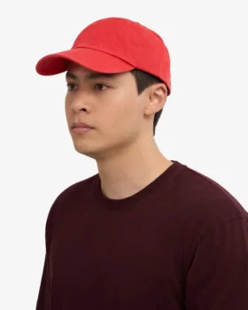 Gorra de algodón orgánico – Rojo mandarina