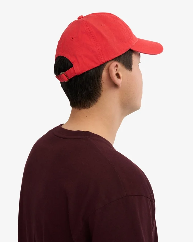 Gorra de algodón orgánico - Rojo mandarina