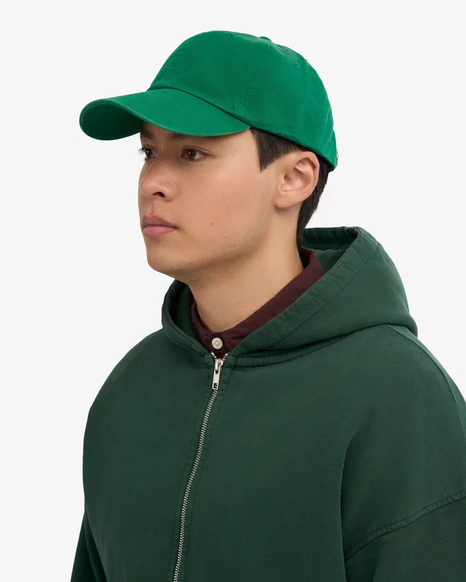 Gorra de algodón orgánico - Verde Kelly