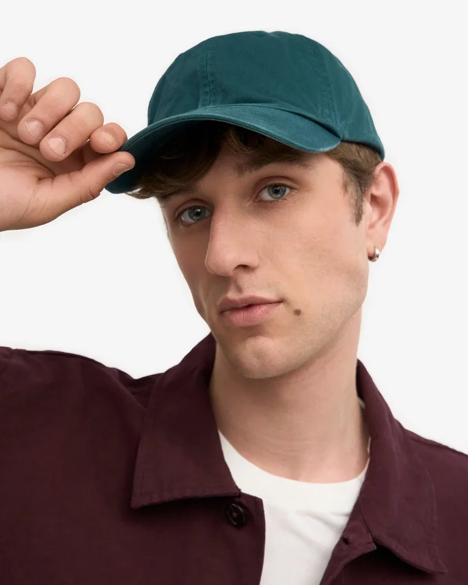 Gorra de algodón orgánico - Verde océano