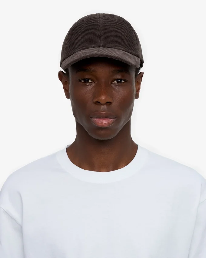 Gorra de pana orgánica - Marrón café