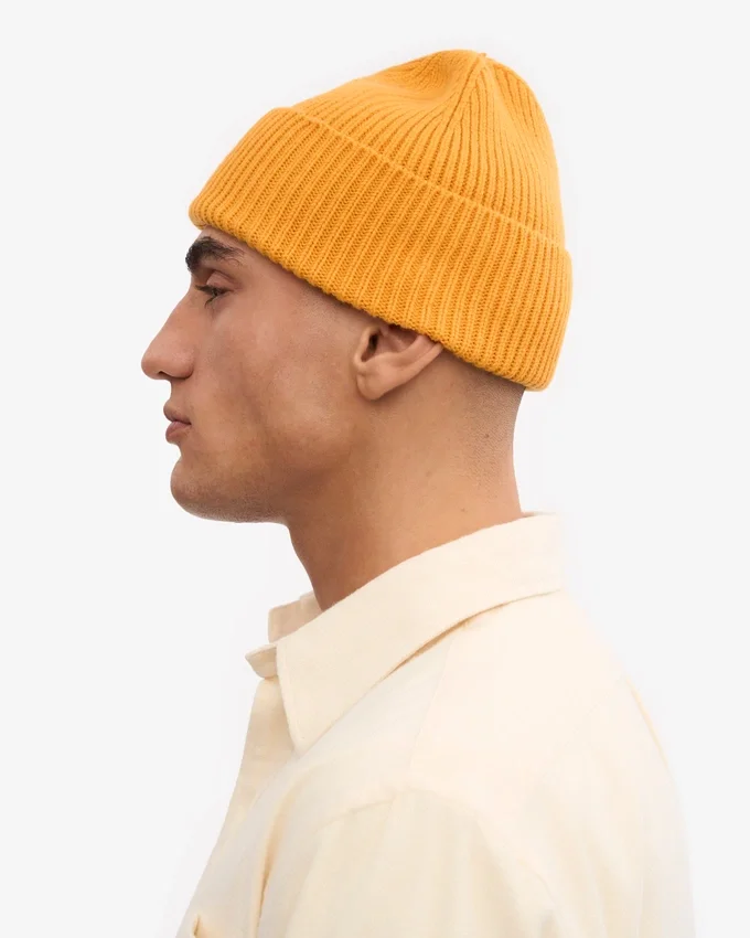 Gorro de lana merino - Amarillo quemado