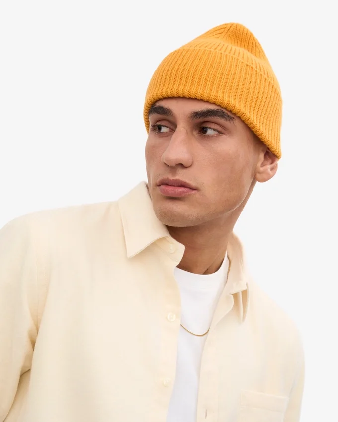 Gorro de lana merino - Amarillo quemado