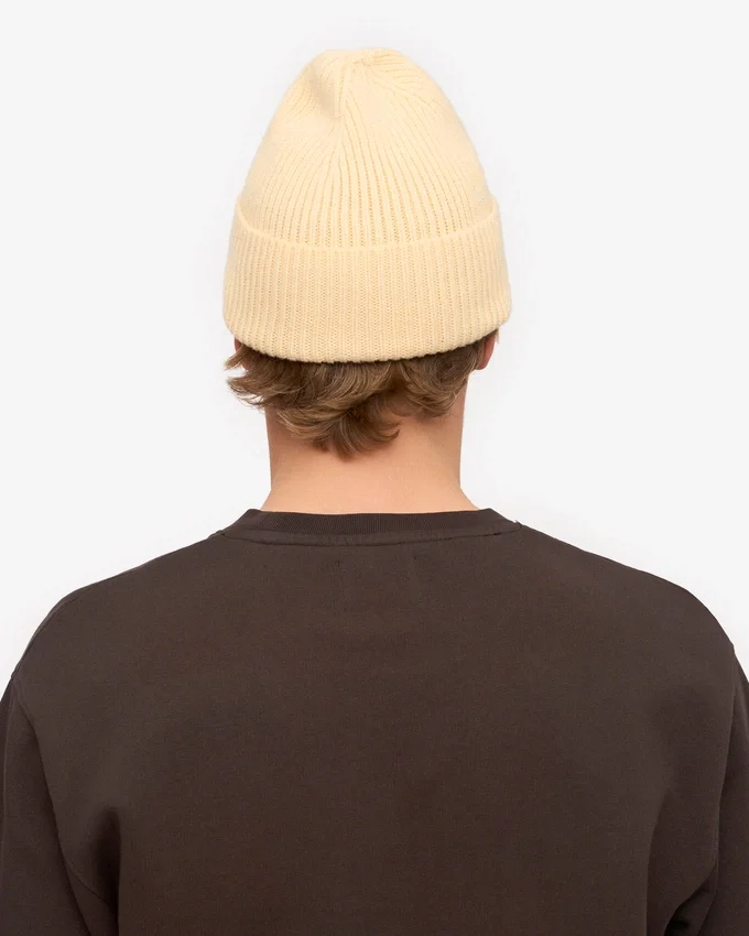 Gorro de lana merino - Amarillo suave