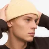Gorro de lana merino - Amarillo suave
