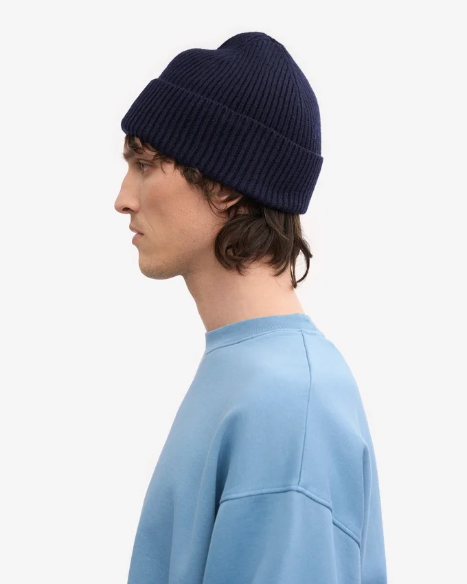 Gorro de lana merino - Azul marino