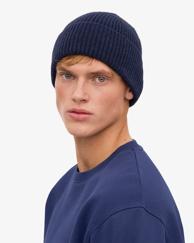 Gorro de lana merino - Azul marino
