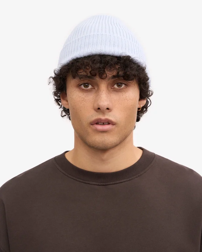 Gorro de lana merino - Azul polar