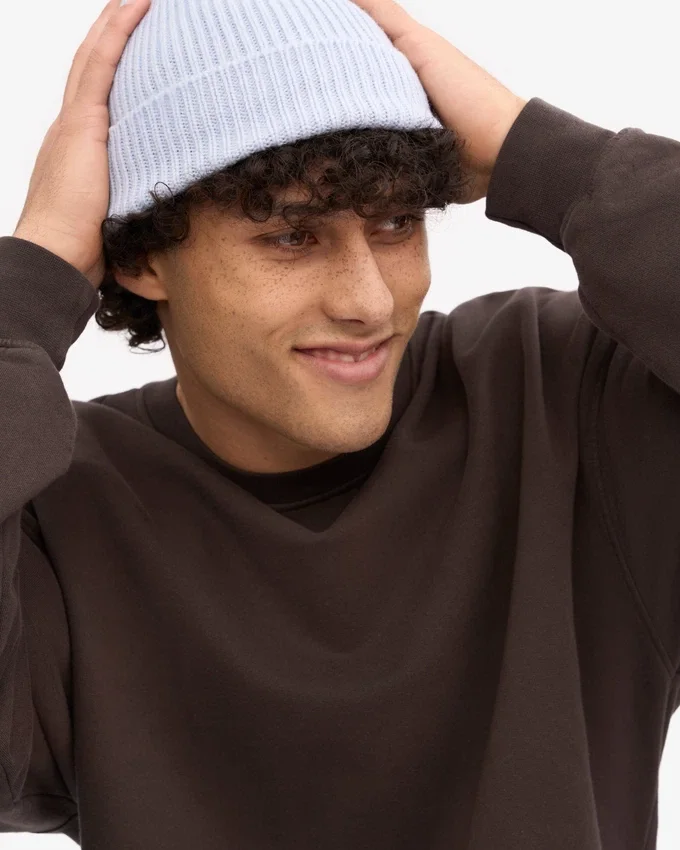 Gorro de lana merino - Azul polar