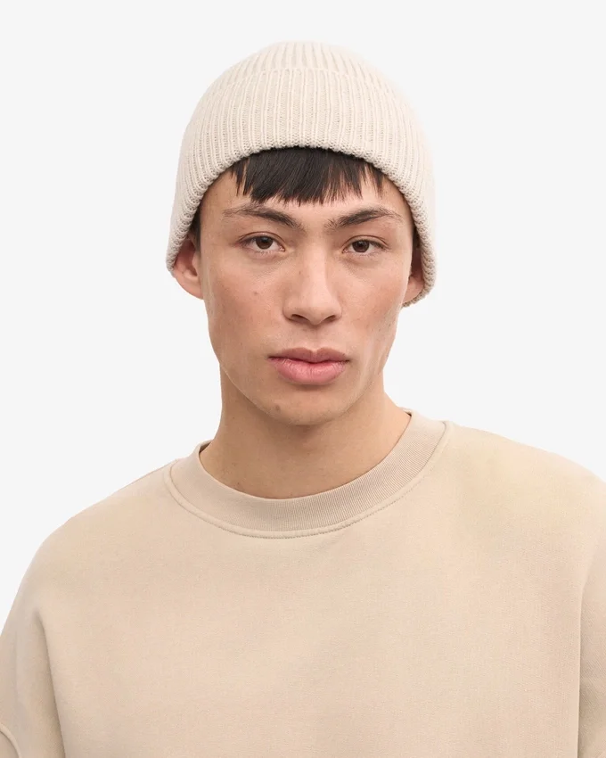Gorro de lana merino - Blanco marfil