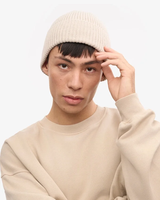 Gorro de lana merino - Blanco marfil
