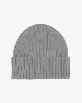 Gorro de lana merino - Gris jaspeado