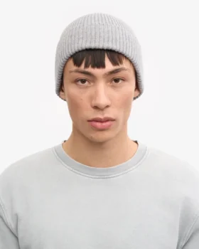 Gorro de lana merino – Gris jaspeado