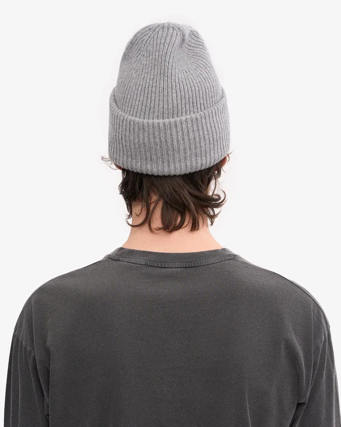 Gorro de lana merino - Gris jaspeado