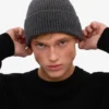 Gorro de lana merino - Gris lava