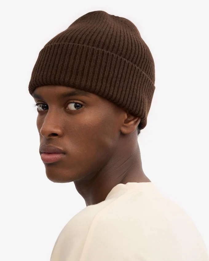 Gorro de lana merino - Marrón café