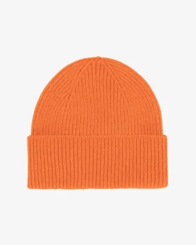 Gorro de lana merino - Naranja quemado