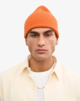 Gorro de lana merino – Naranja quemado