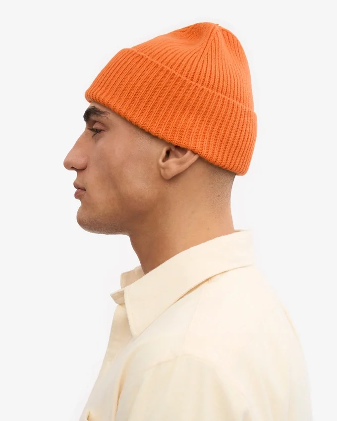 Gorro de lana merino - Naranja quemado
