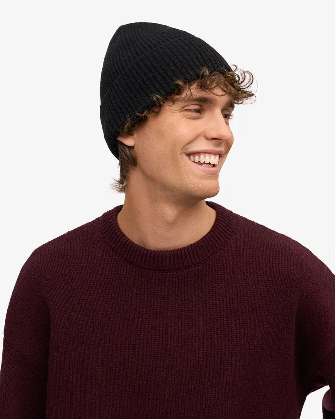 Gorro de lana merino - Negro intenso