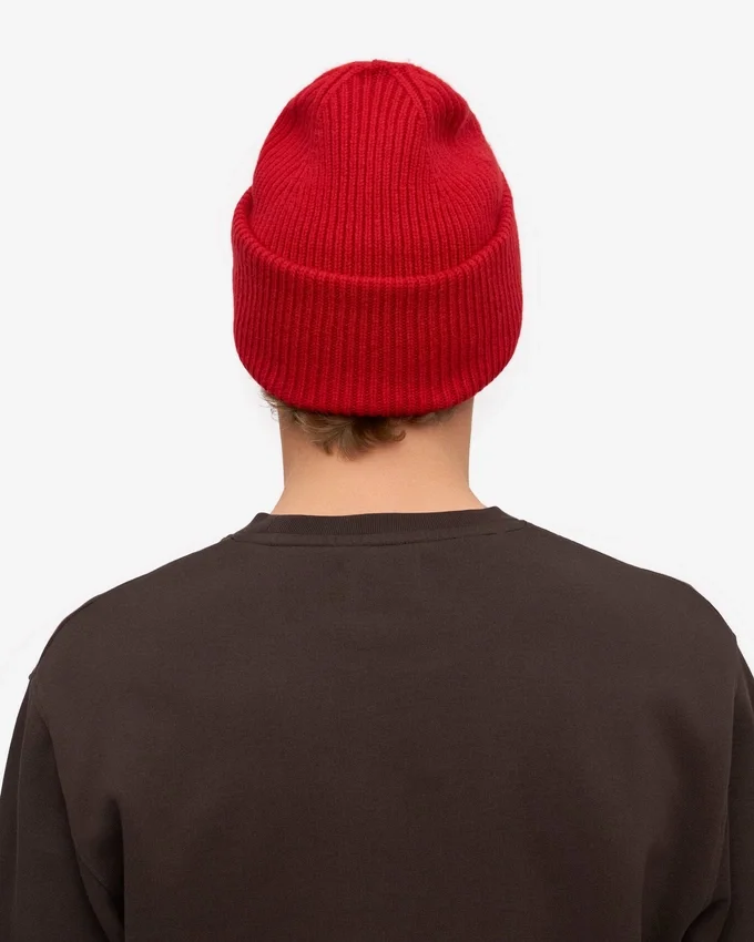 Gorro de lana merino - Rojo escarlata