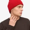 Gorro de lana merino - Rojo escarlata
