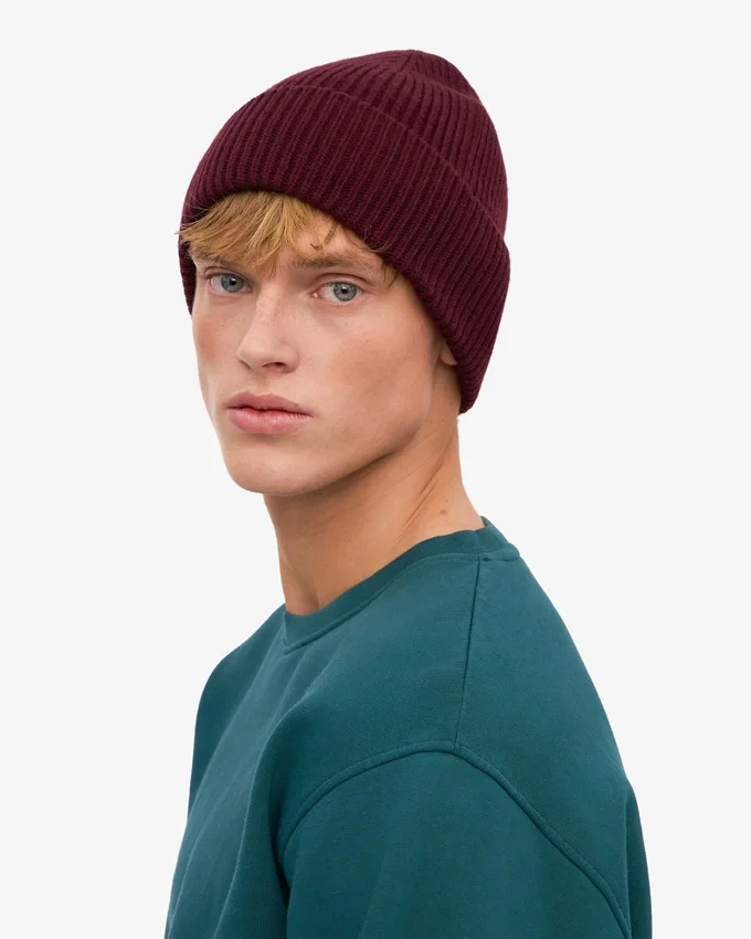 Gorro de lana merino - Rojo sangre