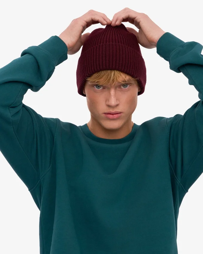 Gorro de lana merino - Rojo sangre