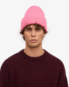 Gorro de lana merino – Rosa chicle