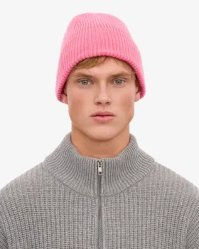 Gorro de lana merino – Rosa chicle