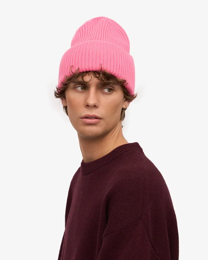 Gorro de lana merino - Rosa chicle