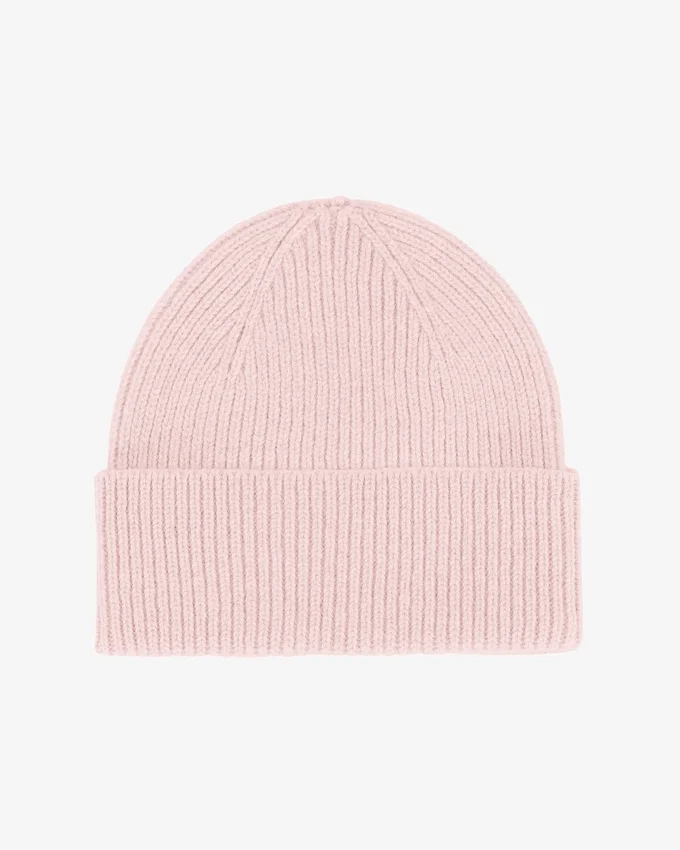 Gorro de lana merino - Rosa descolorido