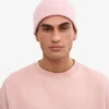 Gorro de lana merino - Rosa descolorido
